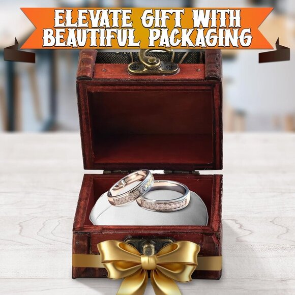 Small Wooden Treasure Chest Box with Lid Decorative Mini Jewelry Storage Box - Picture 9 of 10